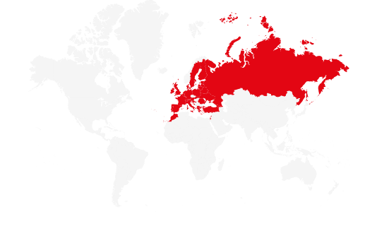 Austria Germany France Belgium United Kingdom Georgia Turkey Israel Finland Ireland Spain Portugal Luxembourg Switzerland Croatia Italy Morocco Russia Estonia Greece Romania Denmark Sweden Poland Slovakia Slovenia Macedonia, The former Yugoslav Republic of Albania Lithuania Belarus Latvia Netherlands Ukraine