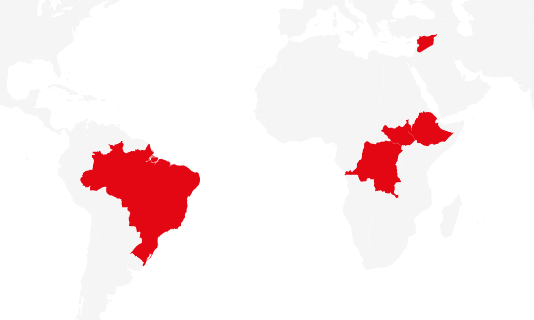 Brazil Syria Democratic Republic of the Congo South Sudan Ethiopia