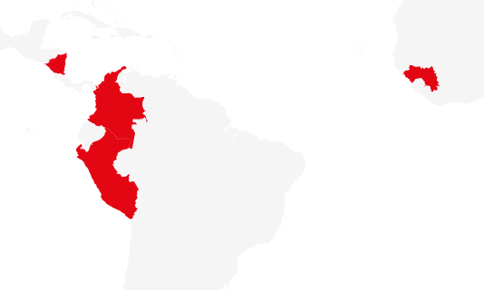 Colombia Nicaragua Guinea Peru