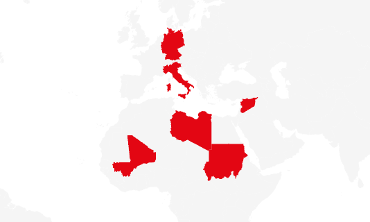 Libya Italy Germany Syria Mali Sudan