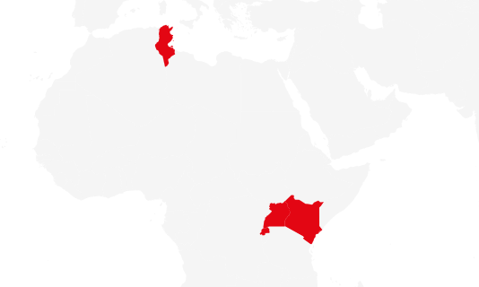 Rwanda Kenya Uganda Tunisia